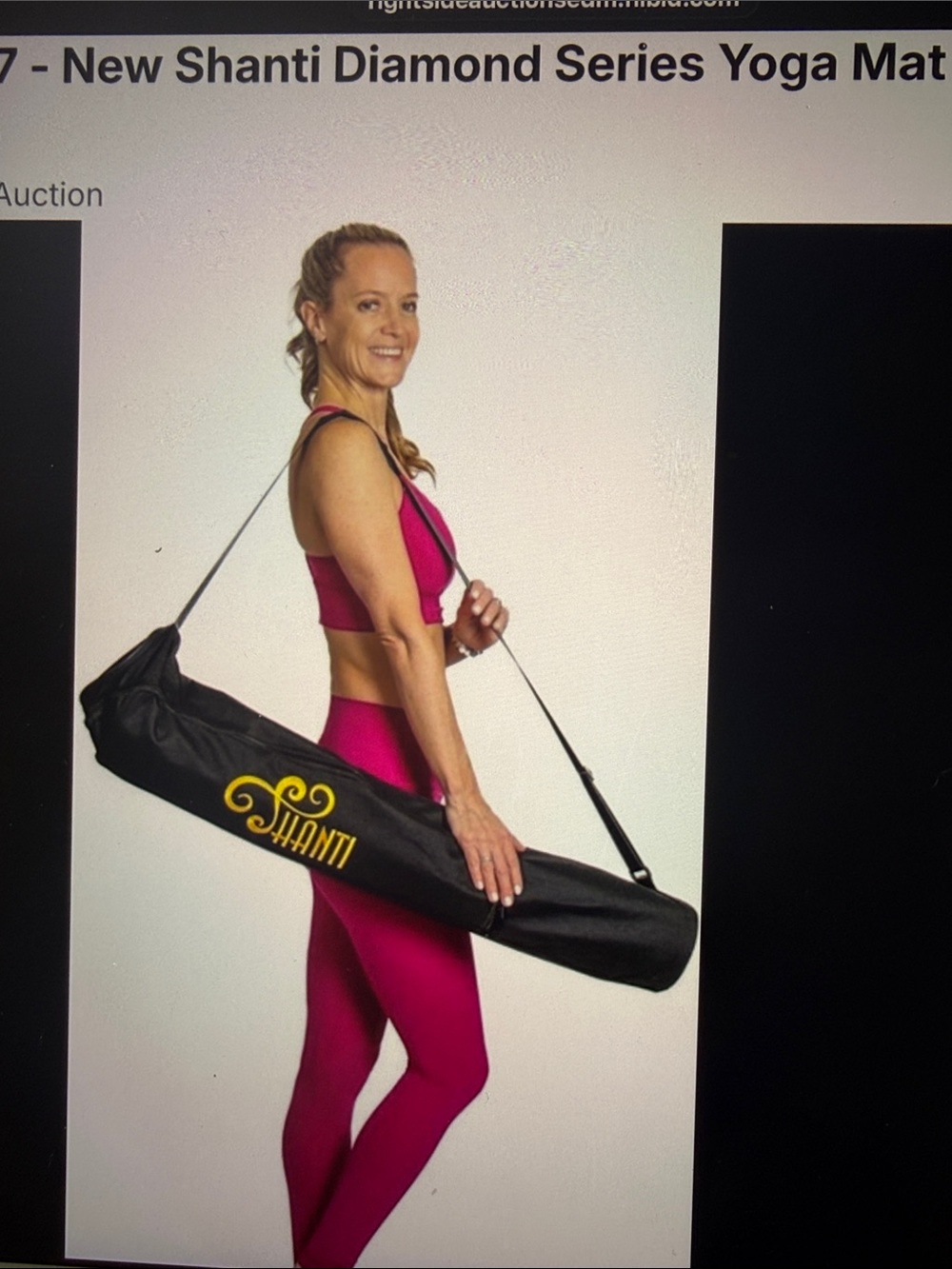 Black Yoga Mat Carry Bag with Yellow Logo